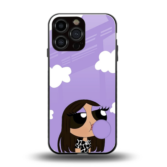 Grape Chic back phone cover | glass case for iphone 16 pro max