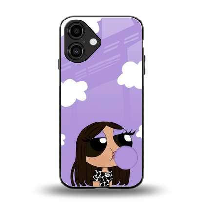 Grape Chic back phone cover | glass case for iphone 16