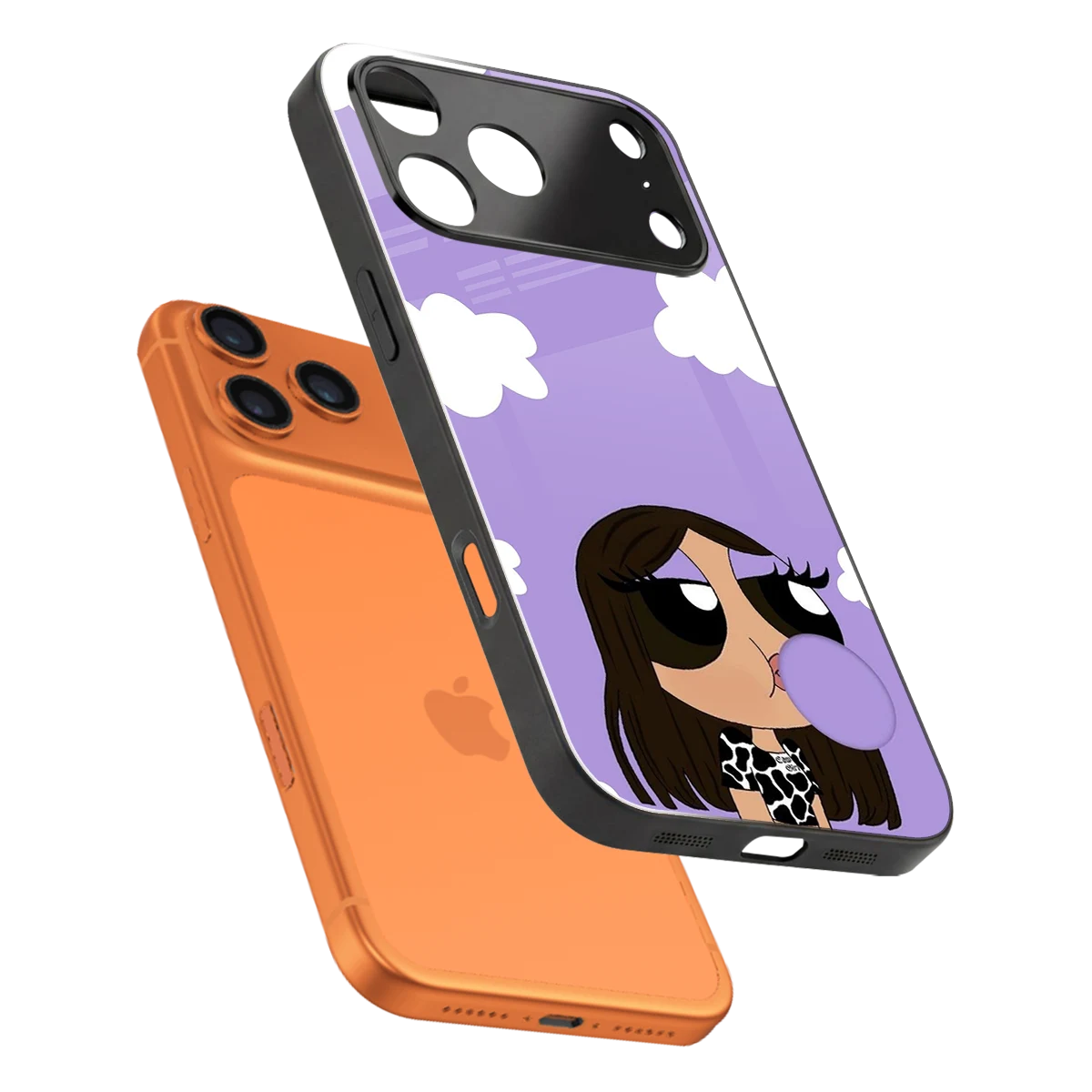 Grape Chic sleek iphone 17 pro max cover with tempered glass back and TPU edges