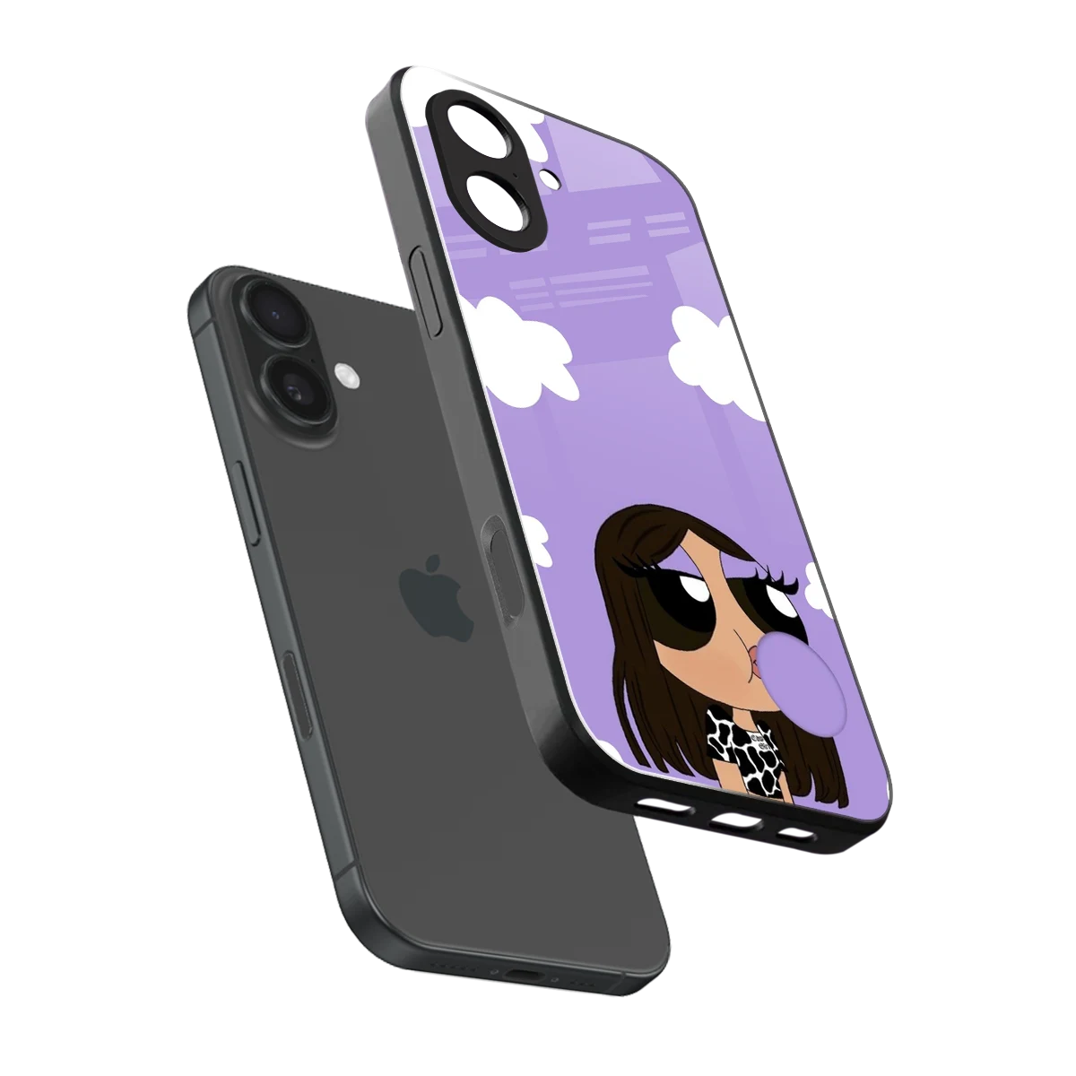 Grape Chic sleek iphone 17 cover with tempered glass back and TPU edges