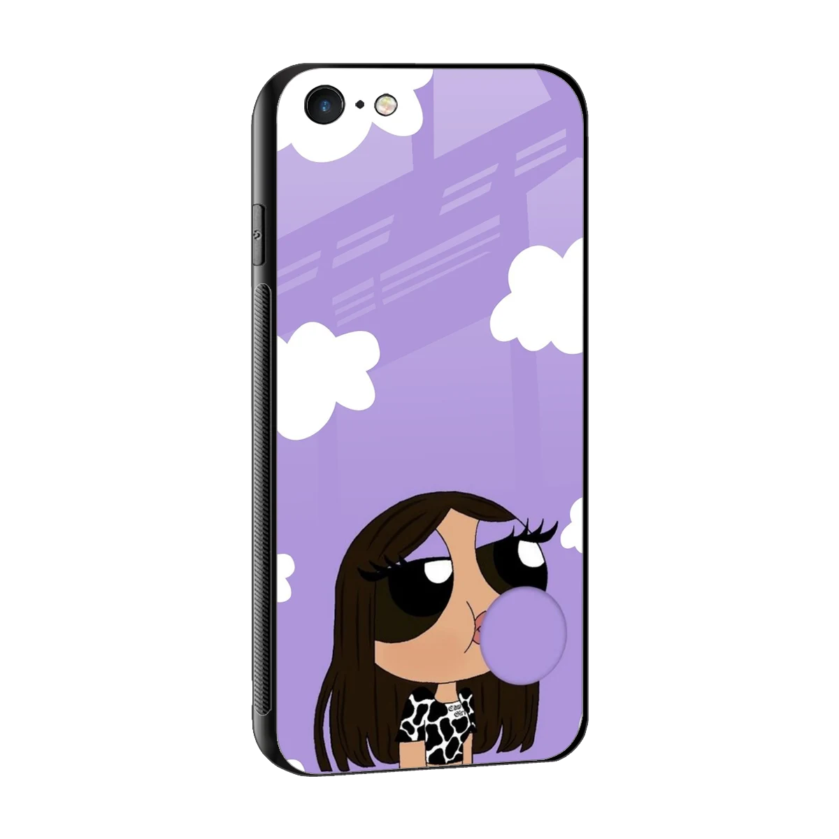 Grape Chic sleek iphone 6 cover with tempered glass back and TPU edges