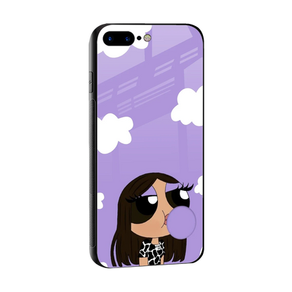 Grape Chic sleek iphone 8 plus cover with tempered glass back and TPU edges
