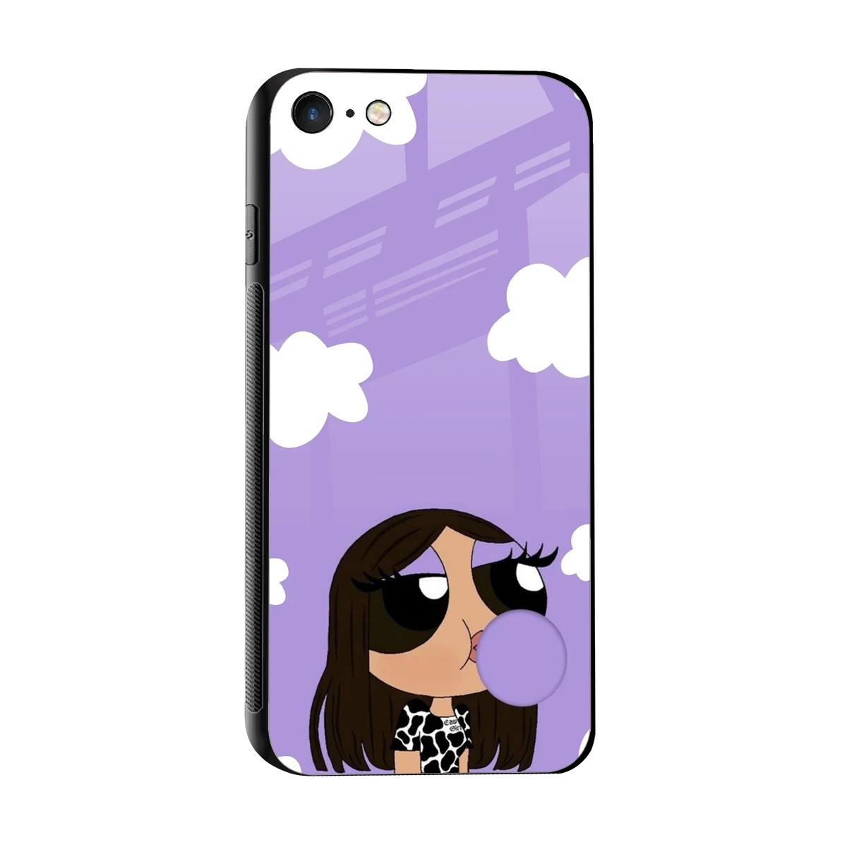 Grape Chic sleek iphone 7 cover with tempered glass back and TPU edges