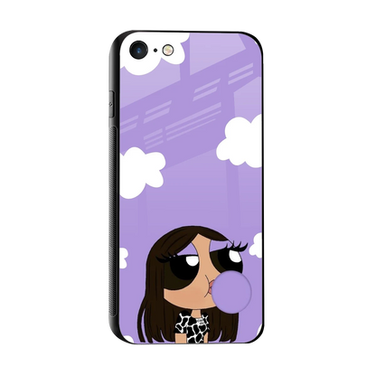 Grape Chic sleek iphone 7 cover with tempered glass back and TPU edges