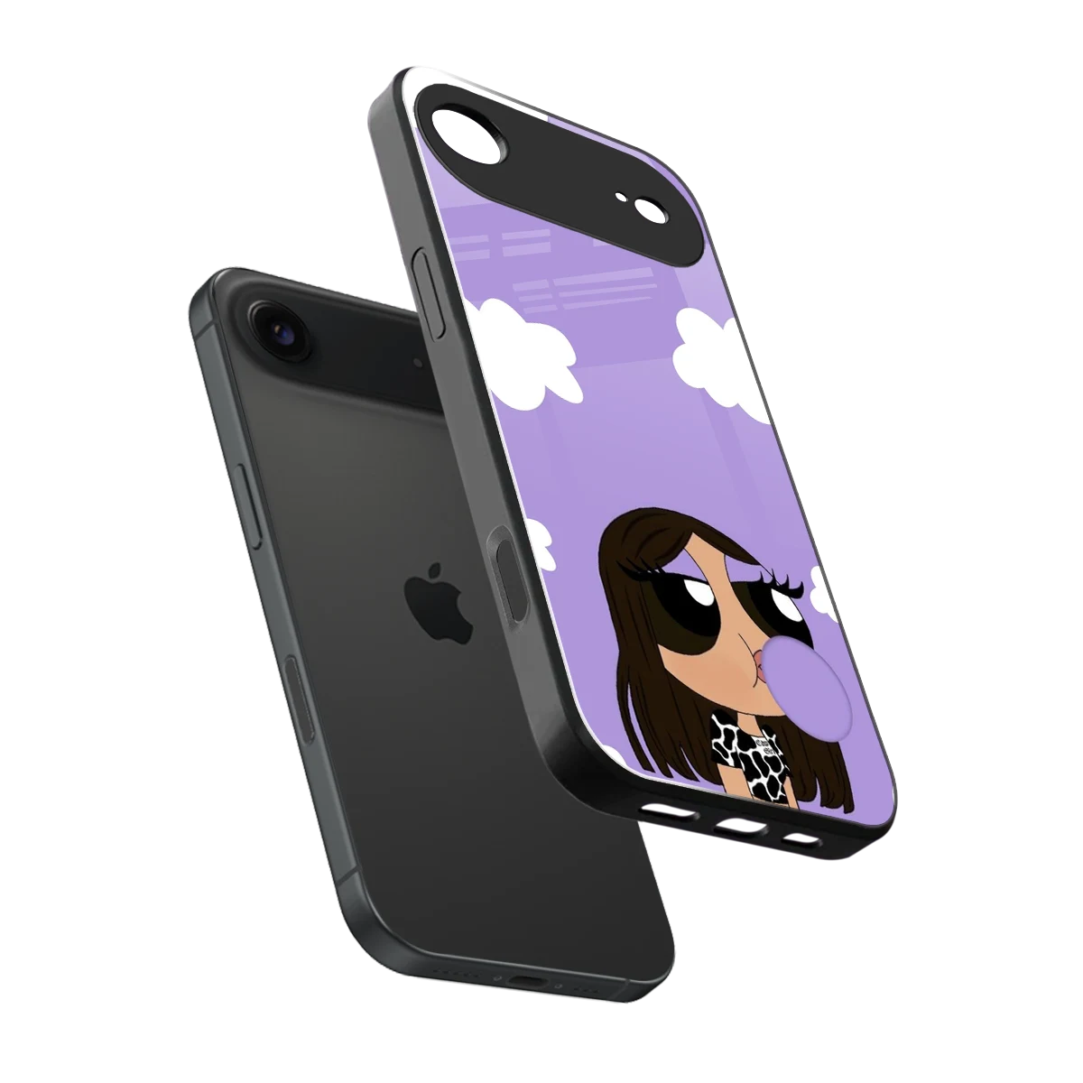 Grape Chic sleek iphone air cover with tempered glass back and TPU edges