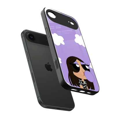 Grape Chic sleek iphone air cover with tempered glass back and TPU edges