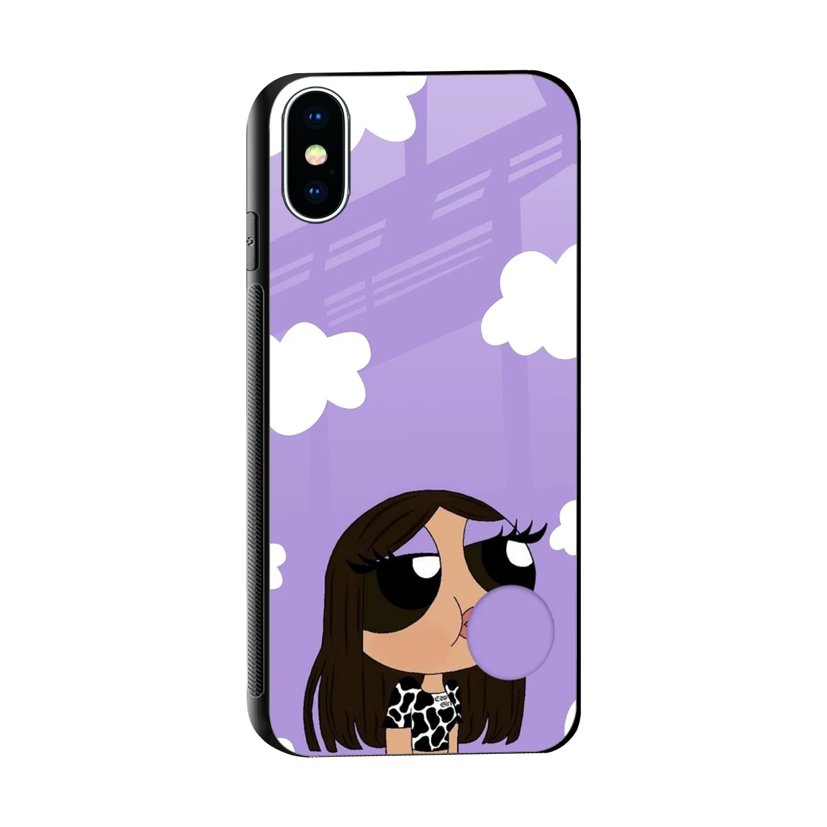 Grape Chic sleek iphone x cover with tempered glass back and TPU edges