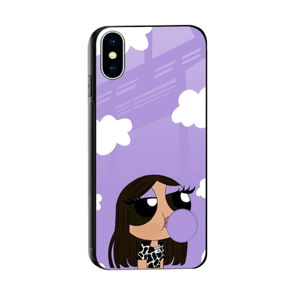 Grape Chic sleek iphone x cover with tempered glass back and TPU edges