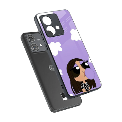 Grape Chic sleek motorola edge 40 neo 5g cover with tempered glass back and TPU edges