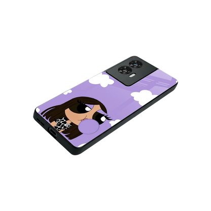 Grape Chic stylish phone case for motorola edge 50 fusion | glossy glass and slim fit