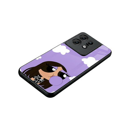 Grape Chic stylish phone case for motorola edge 50 pro | glossy glass and slim fit