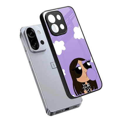 Grape Chic sleek oneplus 13s cover with tempered glass back and TPU edges
