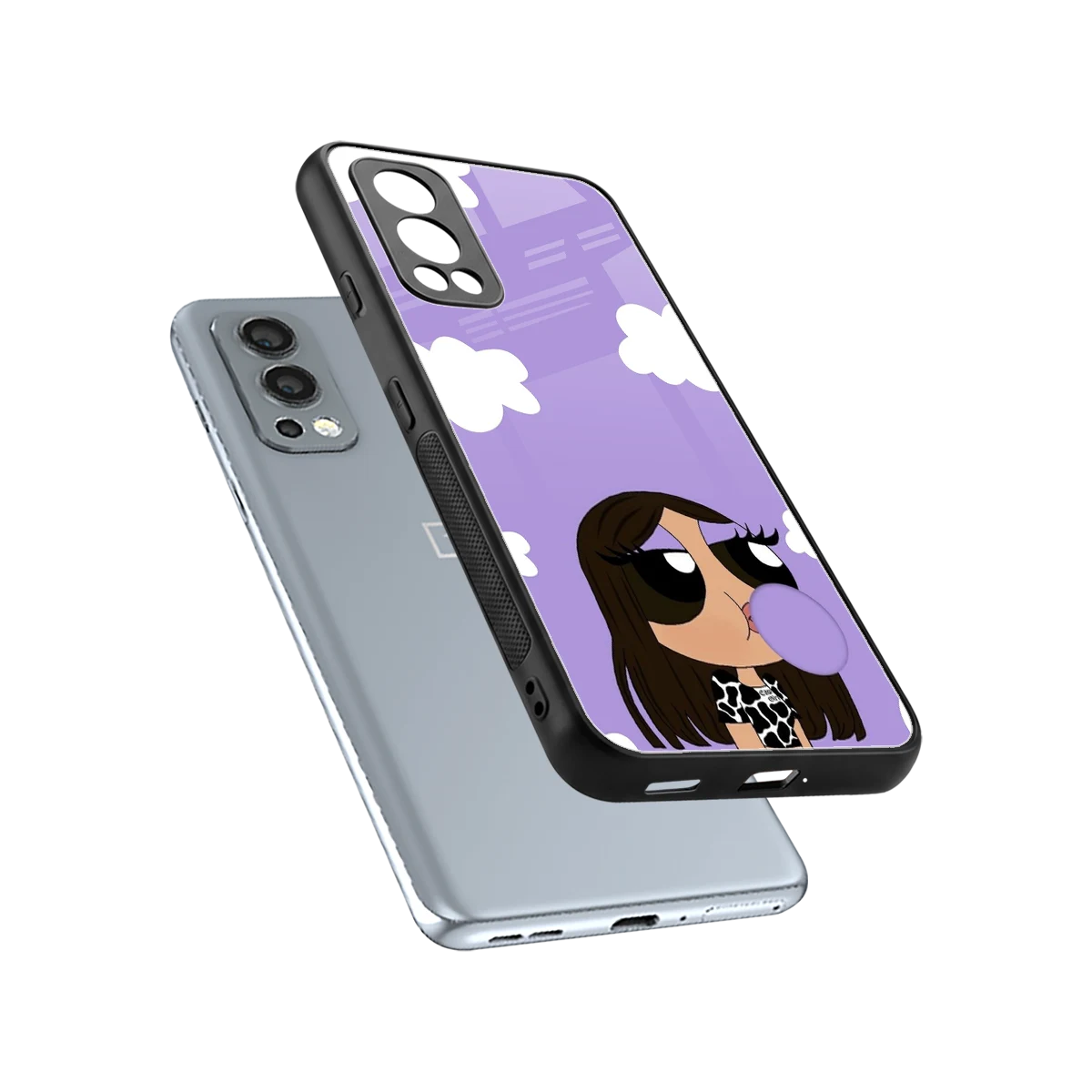 Grape Chic sleek oneplus nord 2 cover with tempered glass back and TPU edges