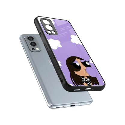 Grape Chic sleek oneplus nord 2 cover with tempered glass back and TPU edges