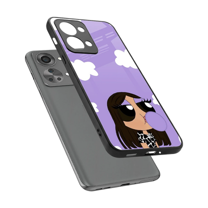 Grape Chic sleek oneplus nord 2t cover with tempered glass back and TPU edges