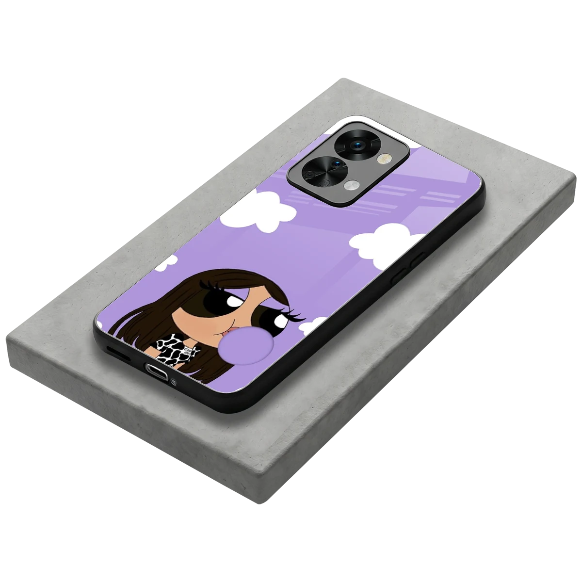 Grape Chic stylish phone case for oneplus nord 2t | glossy glass and slim fit
