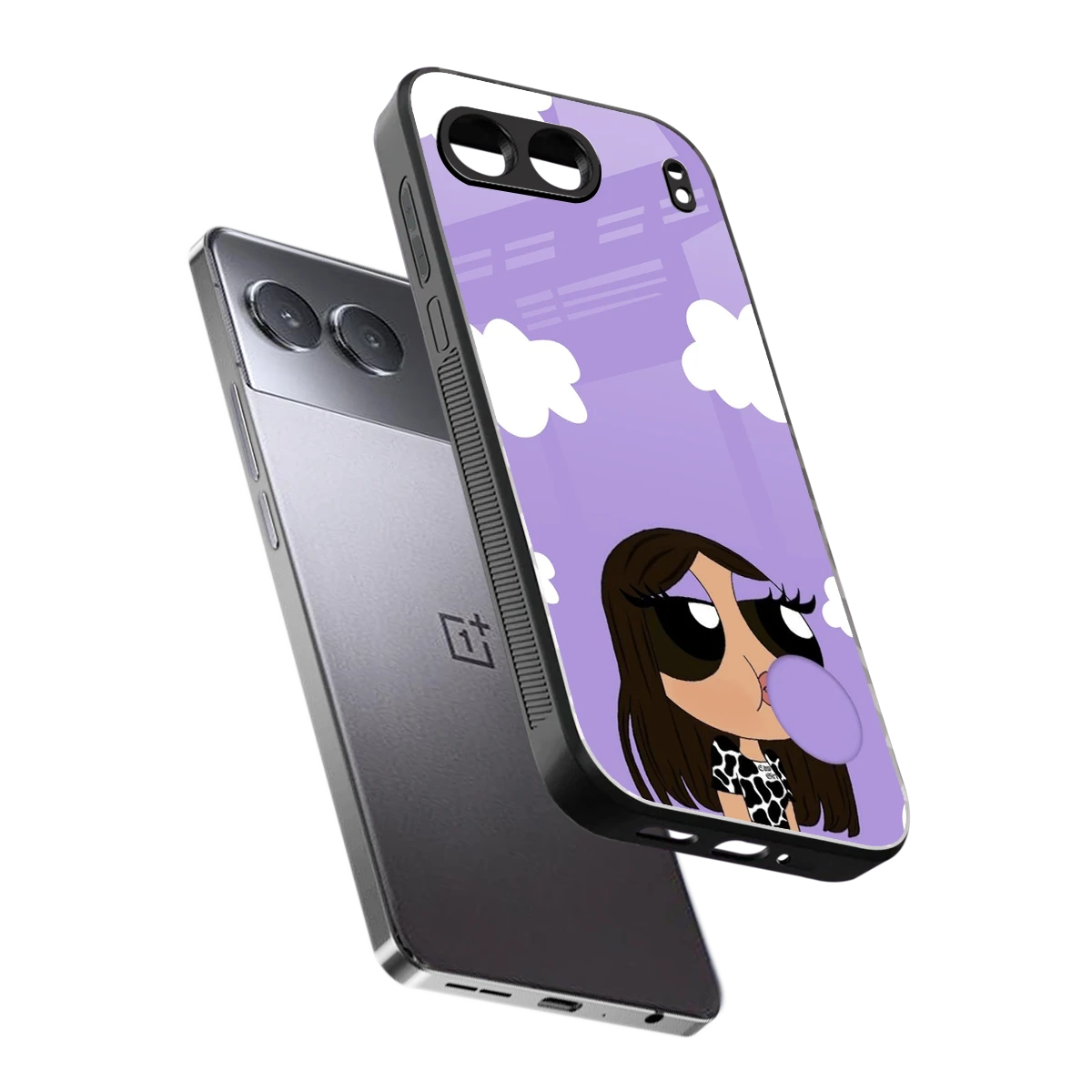 Grape Chic sleek oneplus nord 4 cover with tempered glass back and TPU edges