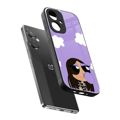 Grape Chic sleek oneplus nord ce 3 cover with tempered glass back and TPU edges