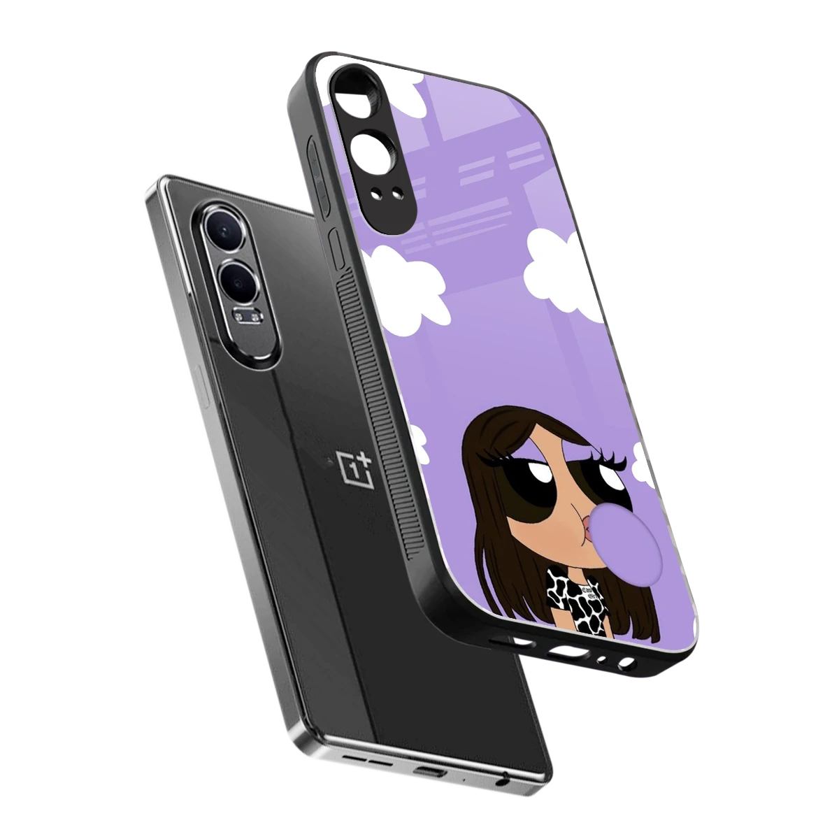 Grape Chic sleek oneplus nord ce 4 lite cover with tempered glass back and TPU edges