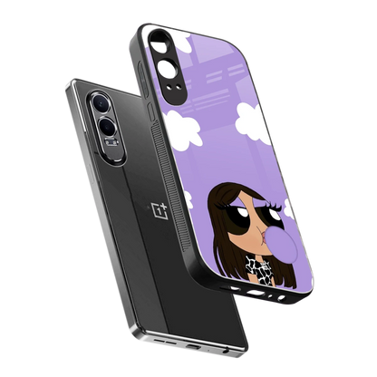 Grape Chic sleek oneplus nord ce 4 lite cover with tempered glass back and TPU edges
