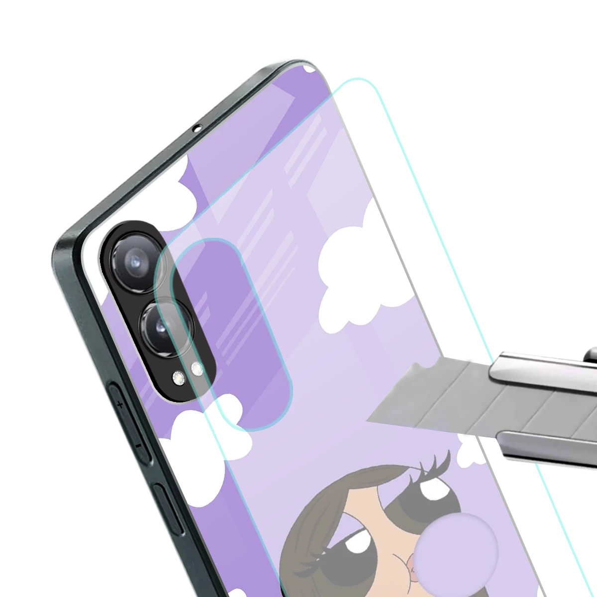 Grape Chic stylish phone case for oneplus nord ce 4 lite | glossy glass and slim fit