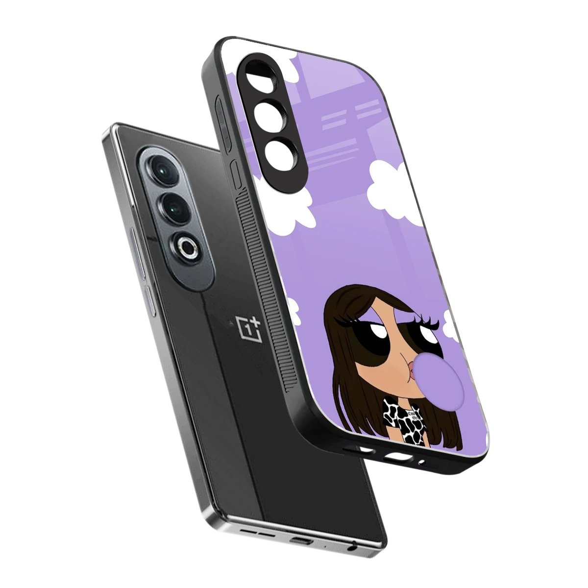 Grape Chic sleek oneplus nord ce 4 cover with tempered glass back and TPU edges