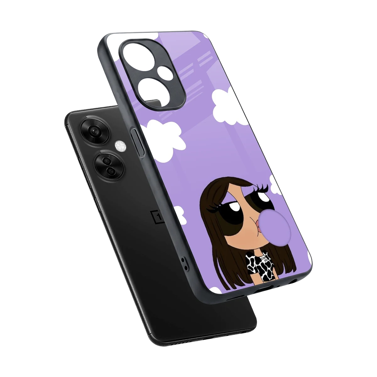 Grape Chic sleek oneplus nord ce 3 lite cover with tempered glass back and TPU edges