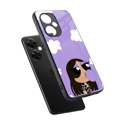 Grape Chic sleek oneplus nord ce 3 lite cover with tempered glass back and TPU edges
