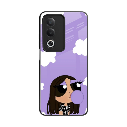 Grape Chic back phone cover | glass case for oppo a3 pro