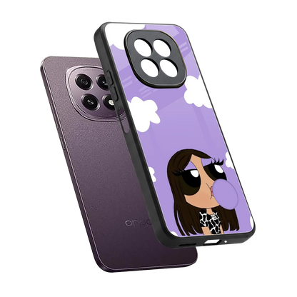 Grape Chic sleek oppo f29 5g cover with tempered glass back and TPU edges