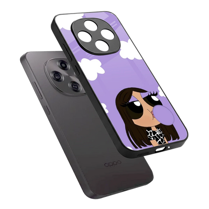 Grape Chic sleek oppo f31 pro 5g cover with tempered glass back and TPU edges