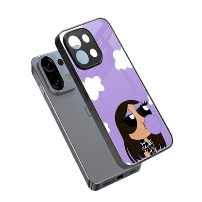 Grape Chic sleek oppo k13 5g cover with tempered glass back and TPU edges