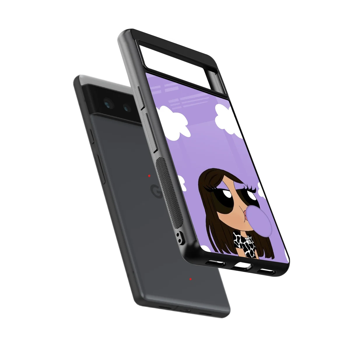 Grape Chic sleek google pixel 6 cover with tempered glass back and TPU edges