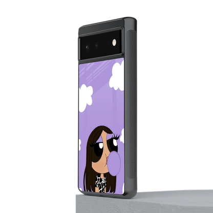 Grape Chic stylish phone case for google pixel 6a | glossy glass and slim fit