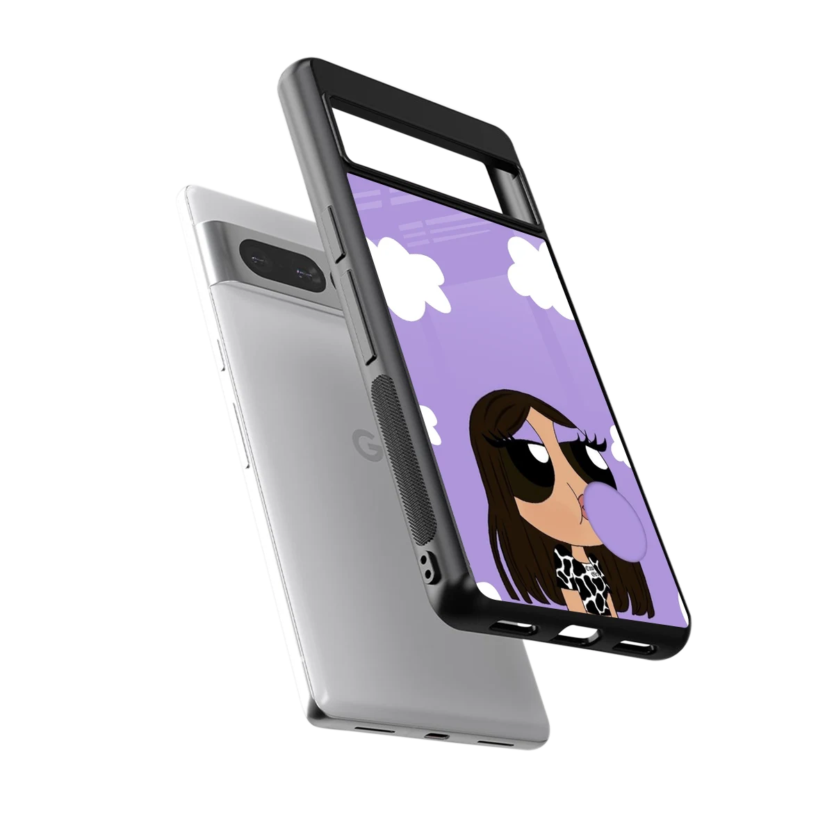 Grape Chic sleek google pixel 7 pro cover with tempered glass back and TPU edges