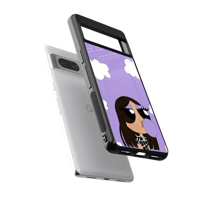Grape Chic sleek google pixel 7 cover with tempered glass back and TPU edges