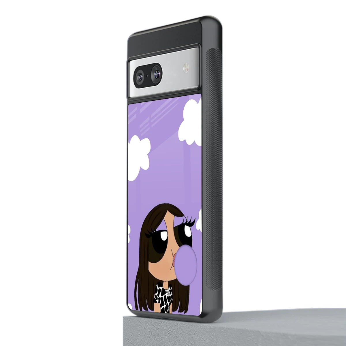 Grape Chic stylish phone case for google pixel 7a | glossy glass and slim fit