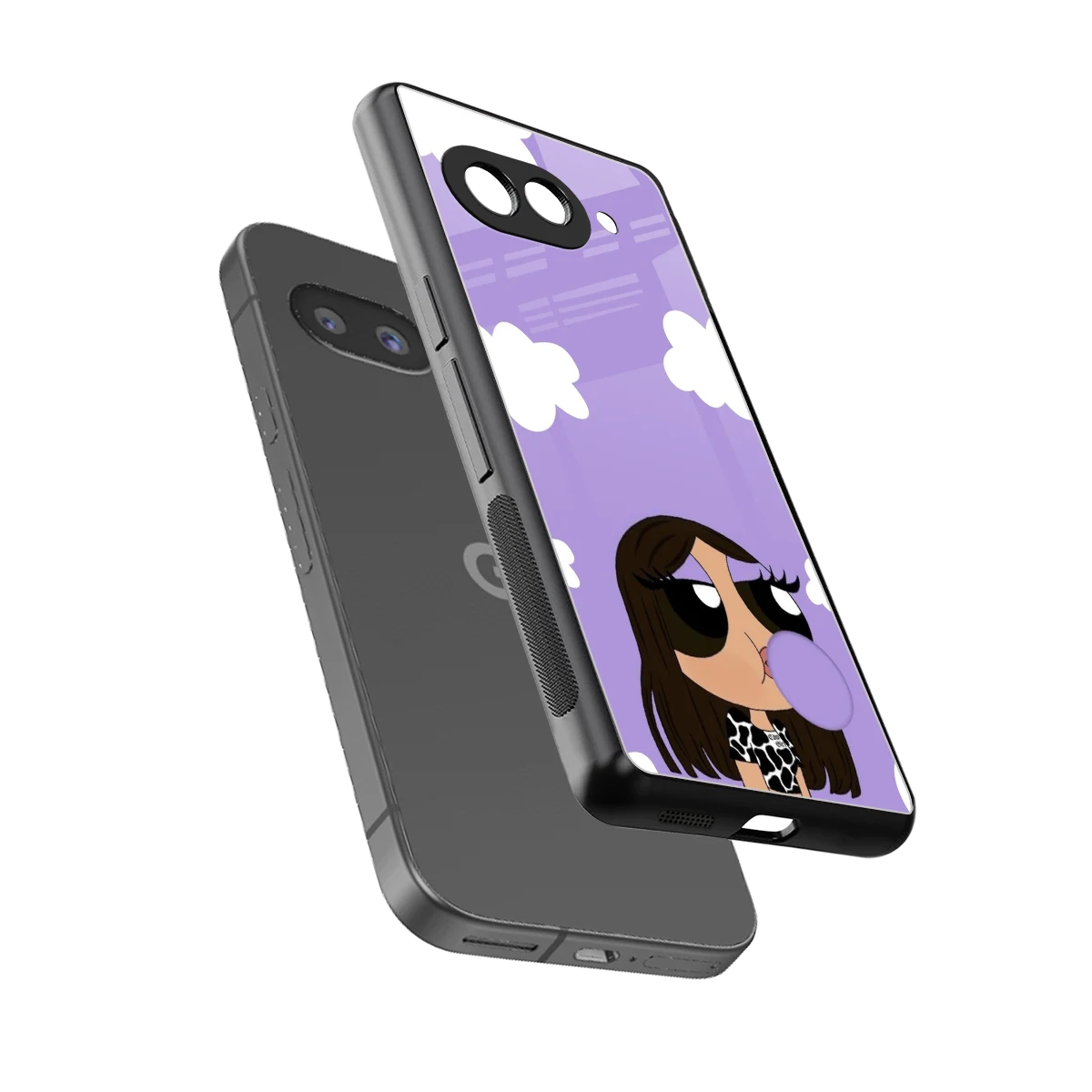 Grape Chic sleek google pixel 10a cover with tempered glass back and TPU edges