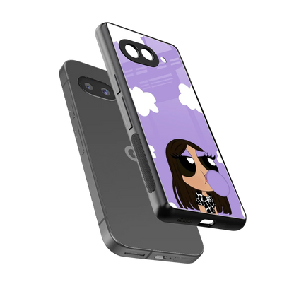 Grape Chic sleek google pixel 10a cover with tempered glass back and TPU edges