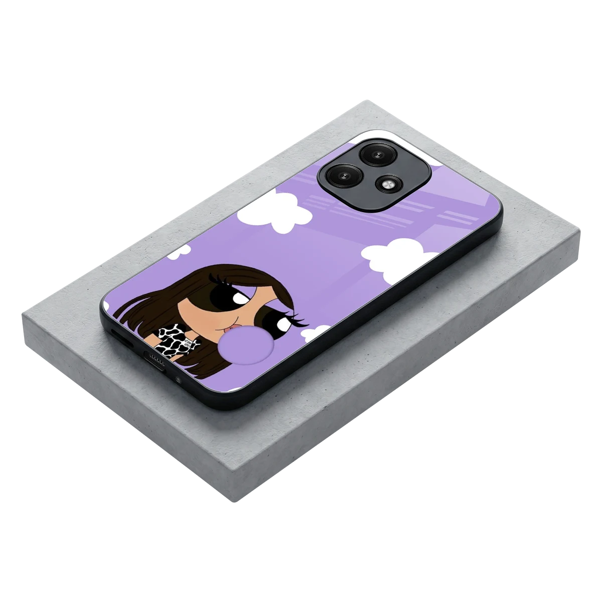 Grape Chic stylish phone case for redmi 12 5g | glossy glass and slim fit