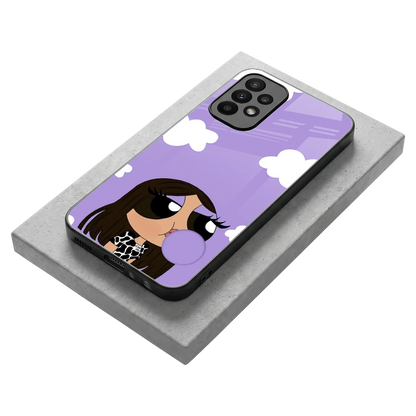 Grape Chic stylish phone case for samsung galaxy a23 | glossy glass and slim fit