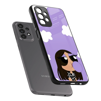 Grape Chic sleek samsung galaxy a23 cover with tempered glass back and TPU edges
