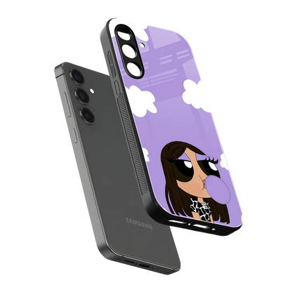Grape Chic sleek samsung galaxy m34 5g cover with tempered glass back and TPU edges