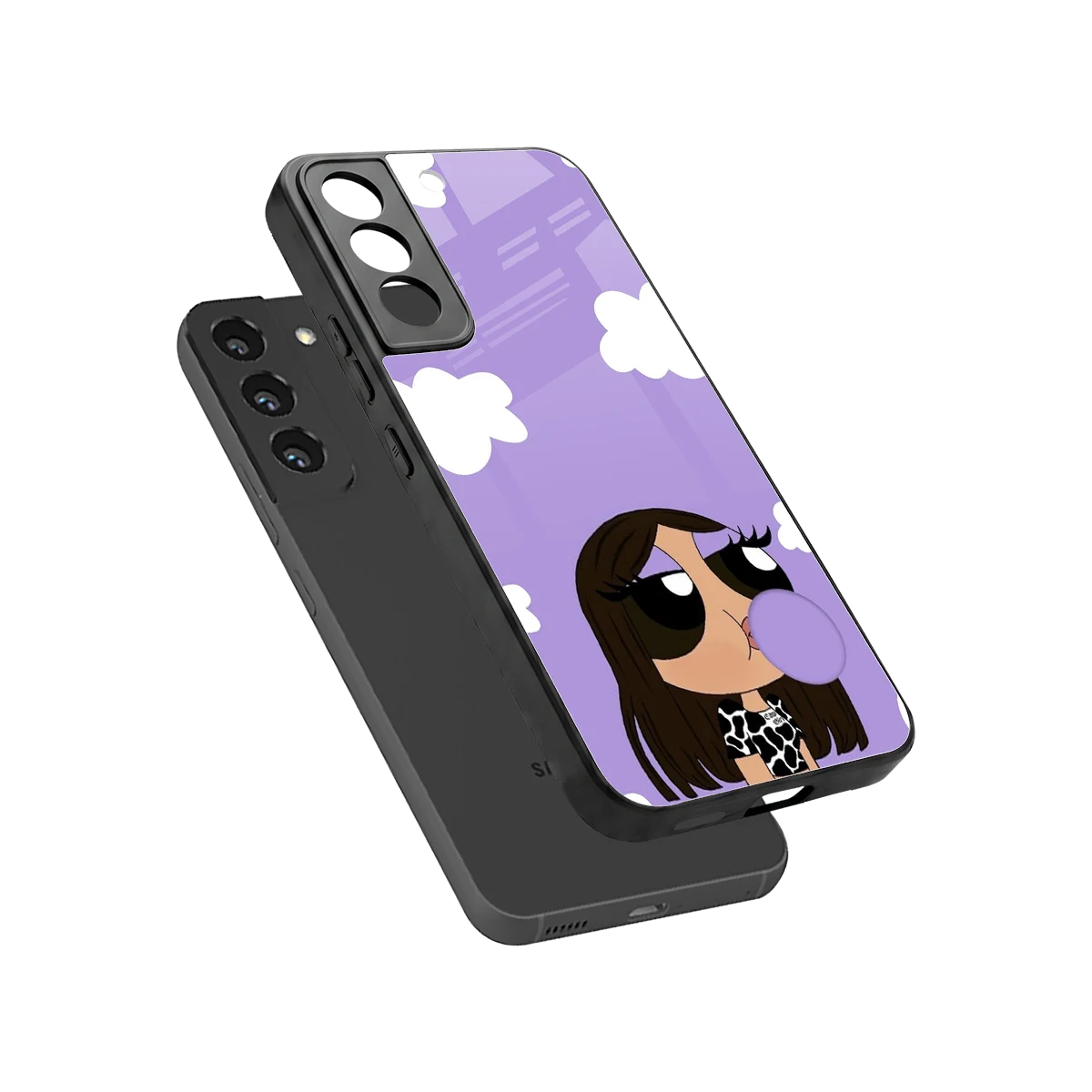 Grape Chic sleek samsung galaxy s22 cover with tempered glass back and TPU edges