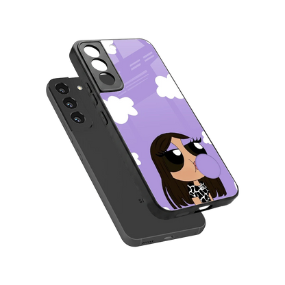 Grape Chic sleek samsung galaxy s22 cover with tempered glass back and TPU edges