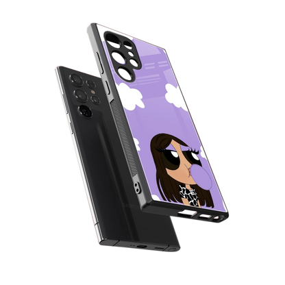 Grape Chic sleek samsung galaxy s24 ultra cover with tempered glass back and TPU edges