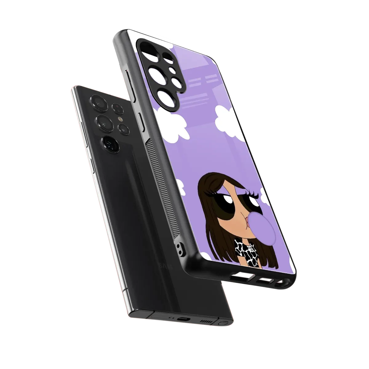 Grape Chic sleek samsung galaxy s25 ultra cover with tempered glass back and TPU edges