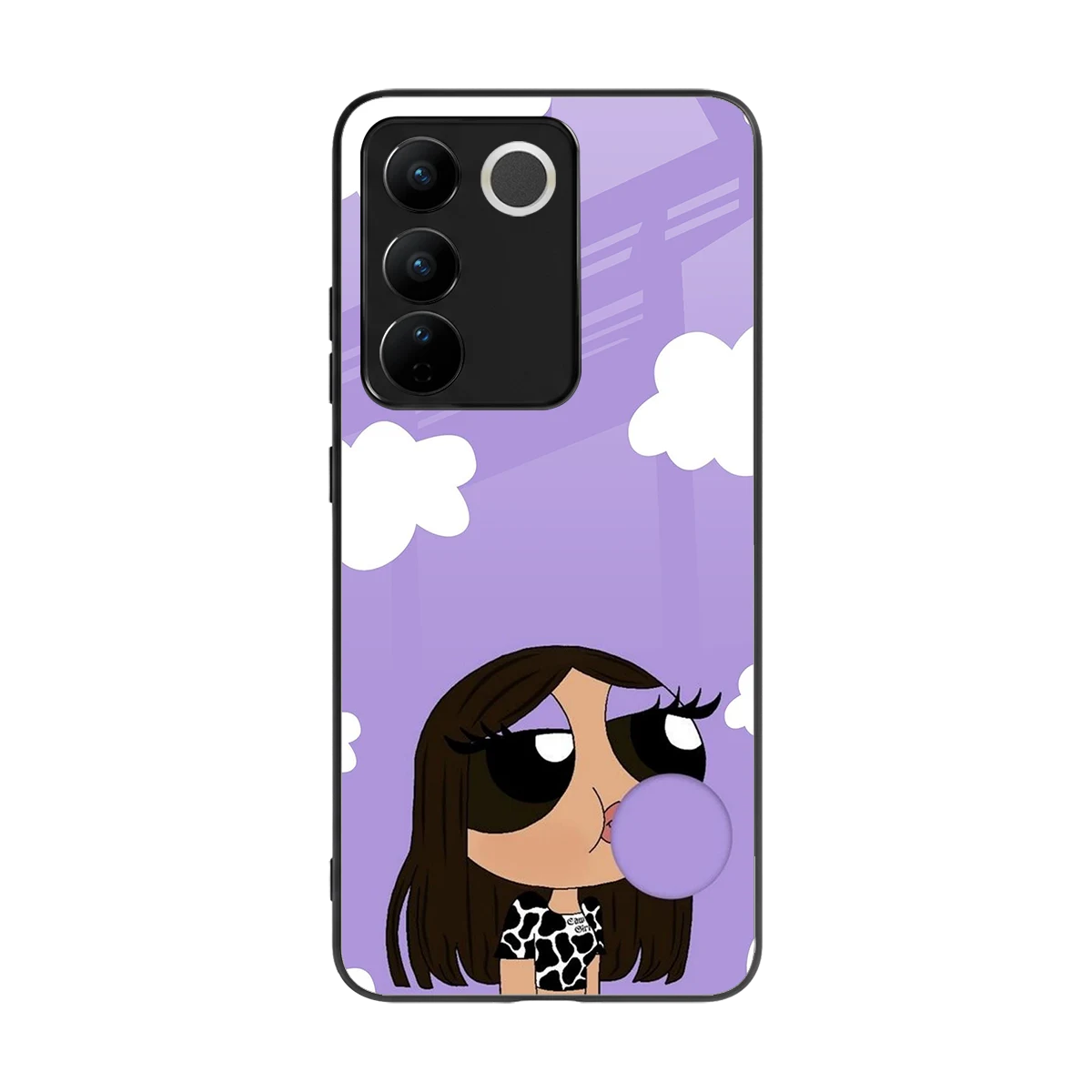 Grape Chic back phone cover | glass case for vivo v27 5g