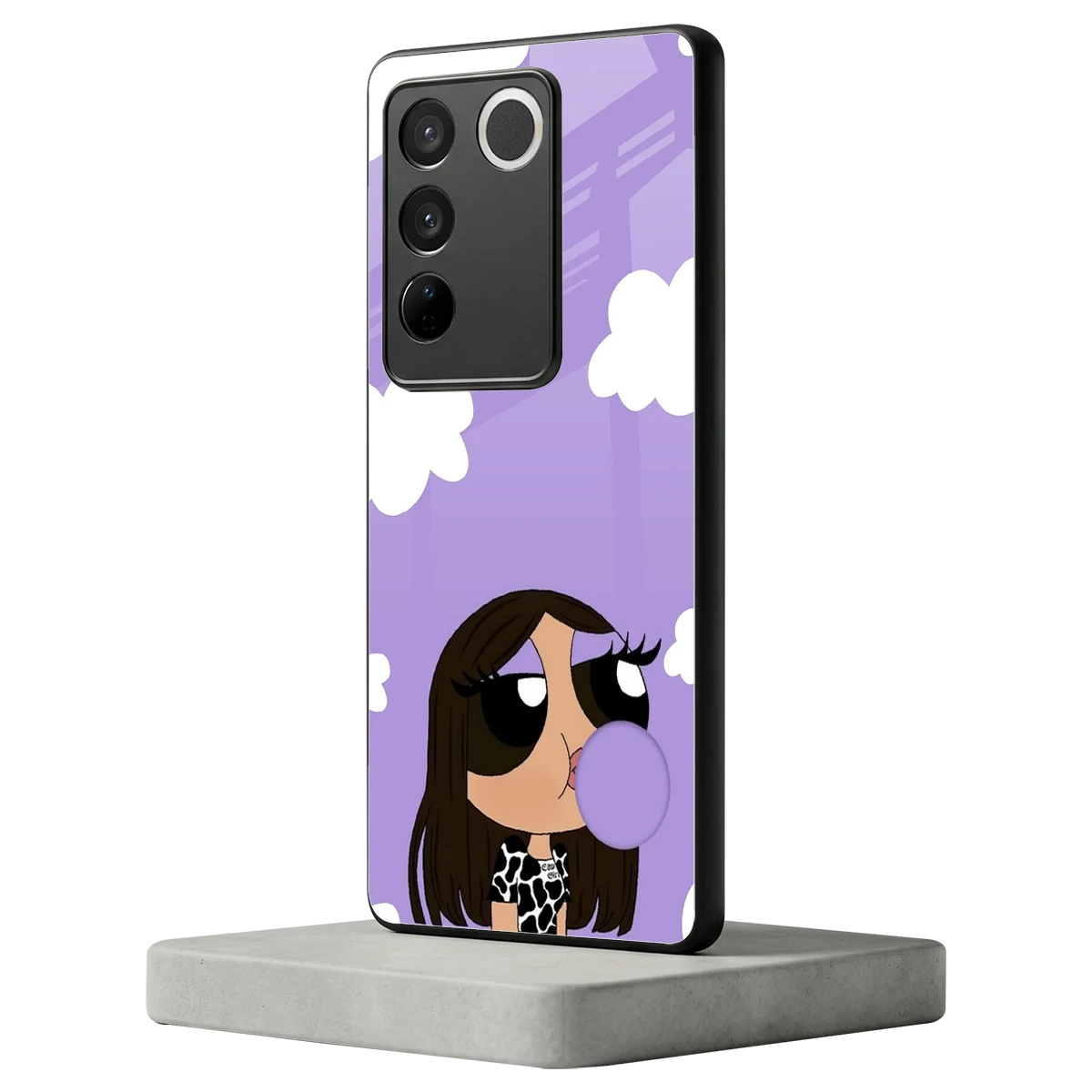 Grape Chic vivo v27 5g mobile cover | shockproof glass phone case