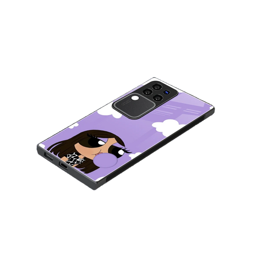 Grape Chic stylish phone case forvivo v30 pro | glossy glass and slim fit
